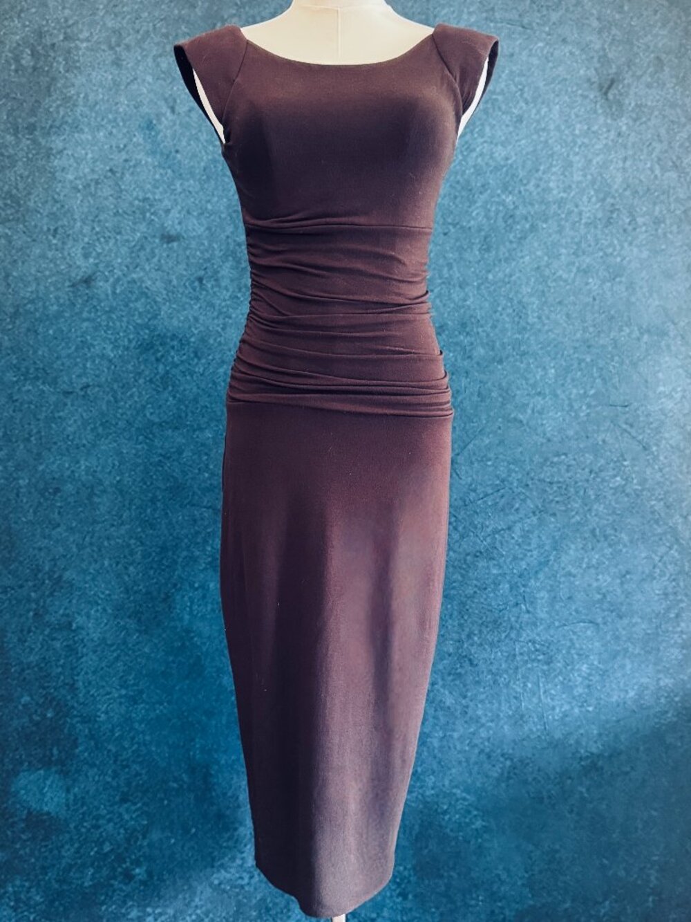 B44 DRESSED, Chocolate Brown, Rayon Dress, X-Small